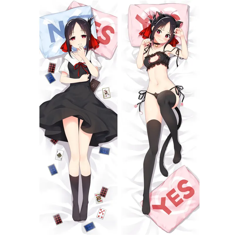 Аниме kaguya sama: love is war наволочка Dakimakura сексуальная девушка 3D двухстороннее постельное белье обнимающие наволочки для подушек BM01 - Цвет: Peach skin