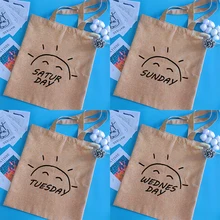 

Student Tote Bag Simple Letter Printing Designer All-match Handbag Women Shopping Bags Foldable Customizable Shoulder Bag