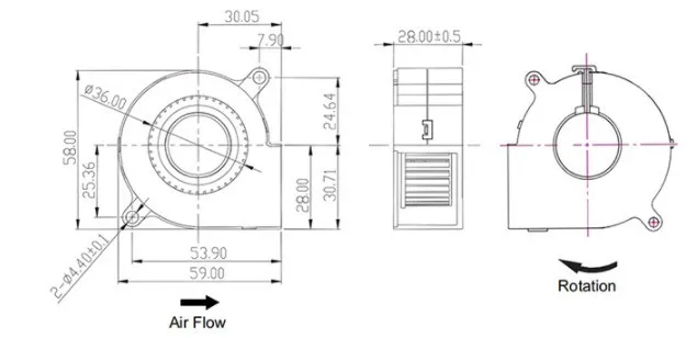 New For Sanly Sf6028sl Sf6028sm Dc24v 0.05-0.1a 6028 60mm 6cm 60x60x28mm  2pin 2wire Blower Humidifier Turbofan Cooling Fan - Fans u0026 Cooling -  AliExpress