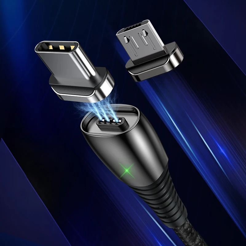 Магнитный зарядный кабель USB C для samsung S9 S8 Note 9 8 5A Быстрый Магнитный кабель Зарядное устройство 1 м 3A микро Тип usb C кабель для Xiaomi Redmi Note 5 7