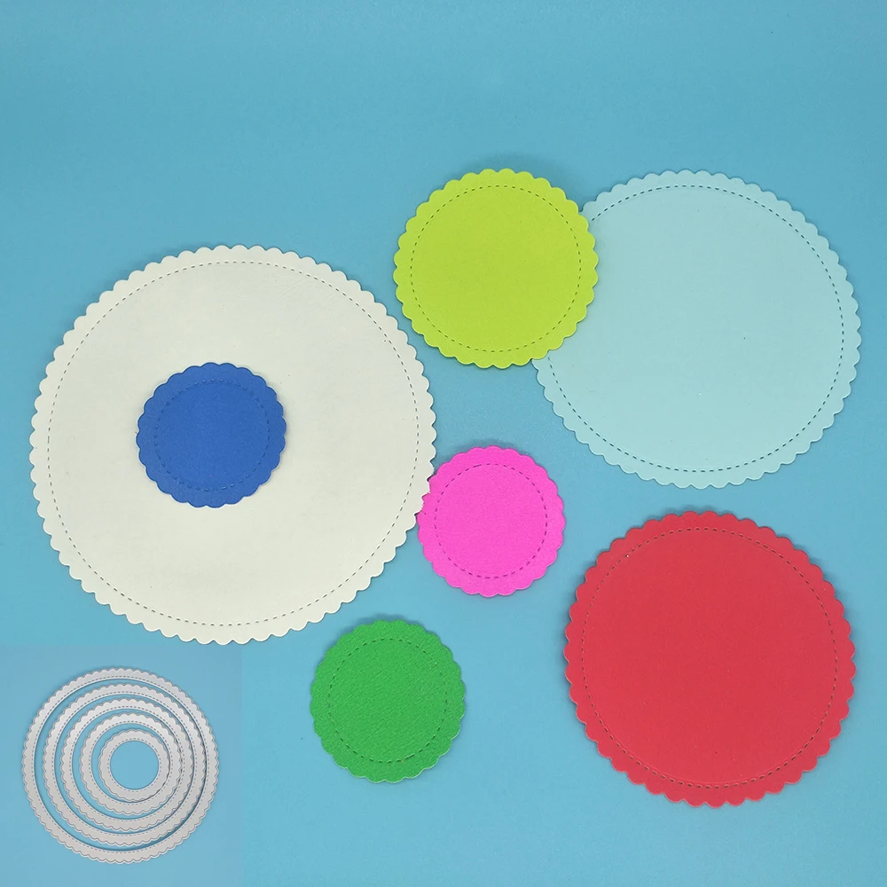 

Decoration and cutting process of cutting Die for newly sewn Round comb frame Steel Die scrapbook for making dry Paper Printing