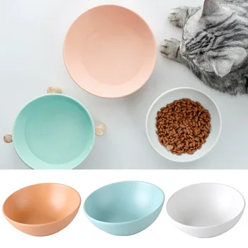 

Ceramic Tilted Pet Bowl for Cat and Dog No Spill Pet Food Water Protect Cervical Spine Pet Feeding Bowls YU-Home