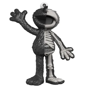 

MIGHTY JAXX XXRAY ELMO Jason Freeny Black Semi-anatomy PVC Statue Creative Living Room TV Cabinet Art Decorations Collectable