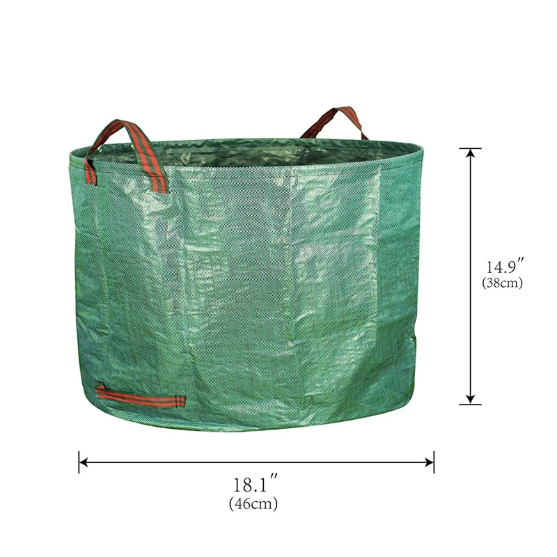 3-Pack 16 галлонов садовый мешок-многоразовые сверхмощные садовые сумки, газон бассейн Сад лист отходов мешок