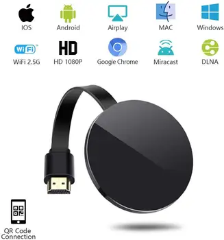 

G7 TV Stick 2.4GHz WiFi Display 1080P HD Screen Mirroring TV Wireless Dongle Receiver For Google Chrome Youtube DLNA AirPlay