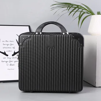 

HOT 14 inch rolling luggage Sipnner wheels ABS+PC Women travel suitcase men fashion cabin carry-on trolley box luggage