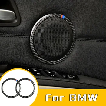 

Carbon Fiber Black Speaker Ring Cover Replacement Car Auto Interior Durable