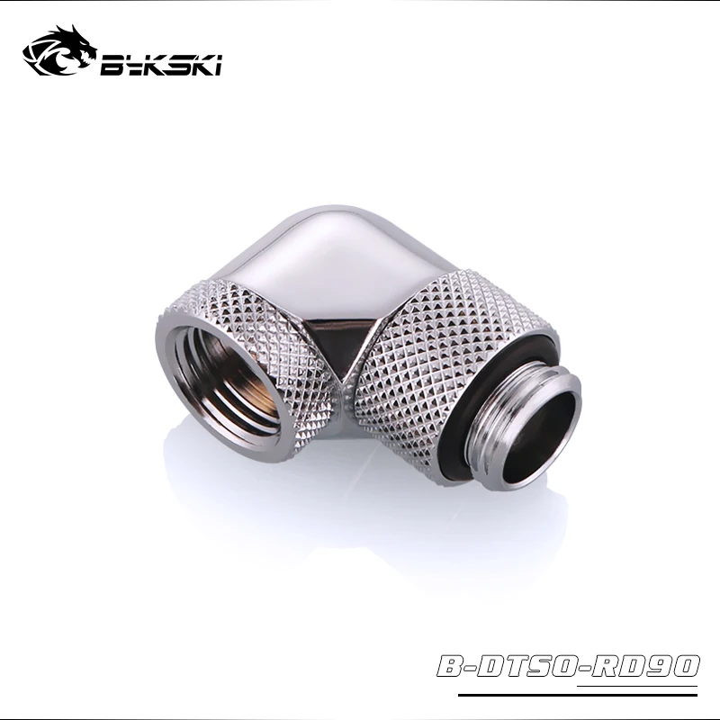 Bykski G1/4 ''резьба 90 градусов Поворотный фитинг адаптер Вращающийся на 360 градусов Поворотный водяное охлаждение аксессуары адаптеры B-DTSO-RD90