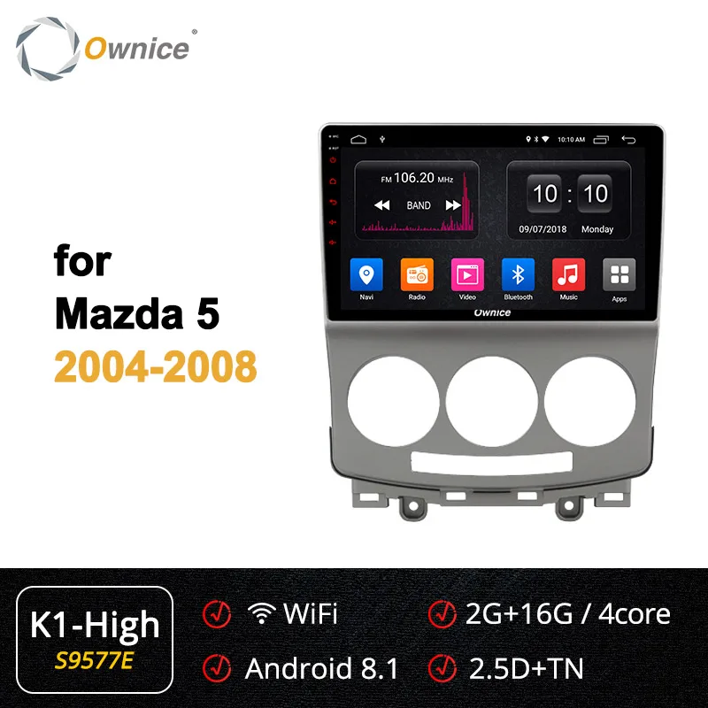 S9577 K1 HIGH Ownice Android 9,0 автомобильный аудио k3 k5 k6 для Mazda 5 2004~ 2007 2008 360 панорама DSP SPDIF стерео радио DVD плеер головное устройство 4G - Цвет: S9577 K1 HIGH