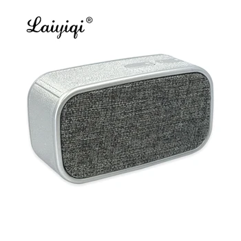 

Laiyiqi Hot mini Fabric art Bluetooth speaker square portable handle woofer FM radio wireless caixa som alto falante altavoz new
