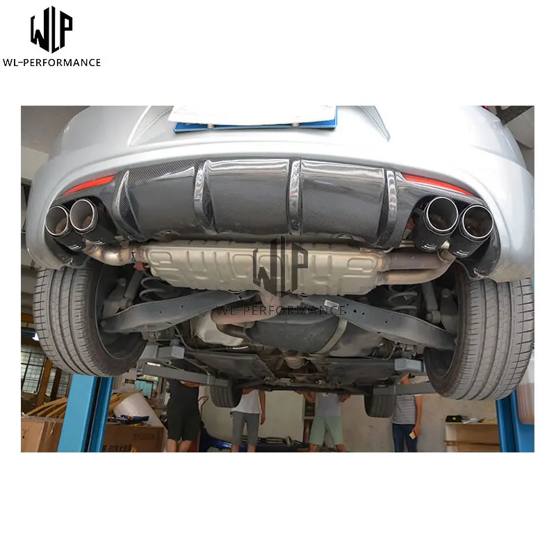 Scirocco R углеродное волокно двусторонний fou из заднего бампера Диффузор для vw Scirocco R 09-14 Автомобиль Стайлинг использование