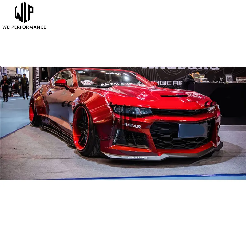 Для Chevrolet Camaro Upainted передний бампер для губ задний диффузор боковые юбки колеса
