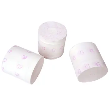 

10 Rolls Toilet Paper 4-Layer Thicken Cute Print Wood Pulp Roll Paper Bathroom Tissue Towel Household Wetable Toilet Tissue M20