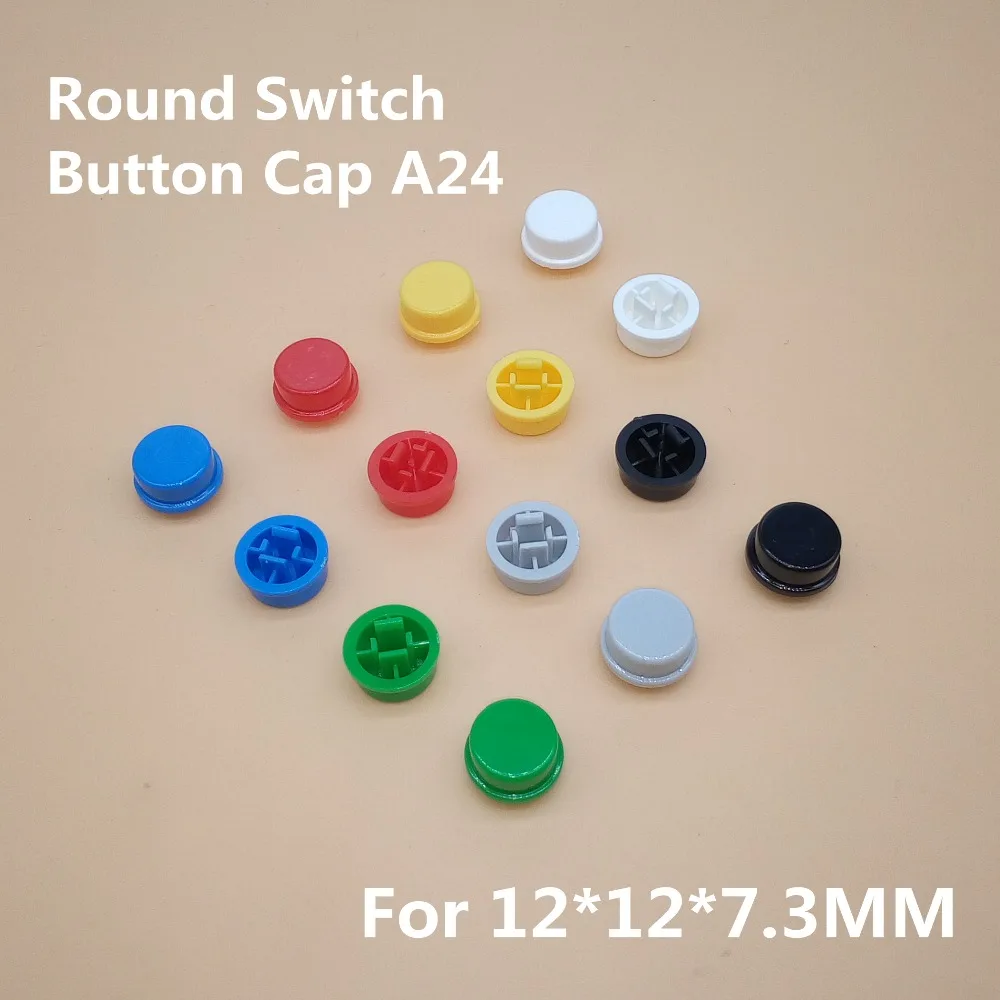 Round Flat Keycap Momentary Push Button A37 Tactile Cap & Switch 6 ...