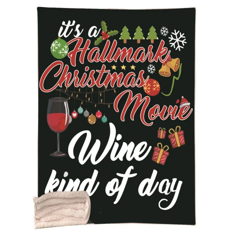 150X200CM A Hallmark рождественское покрывало двухстороннее супер мягкий диван Флисовое одеяло пледы спальни принадлежности для дома путешествия Кемпинг - Цвет: 150X200CM A