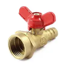 1/" PT внутренняя резьба до 12 мм фитинг Тройник Ручка шаровой клапан золотой тон