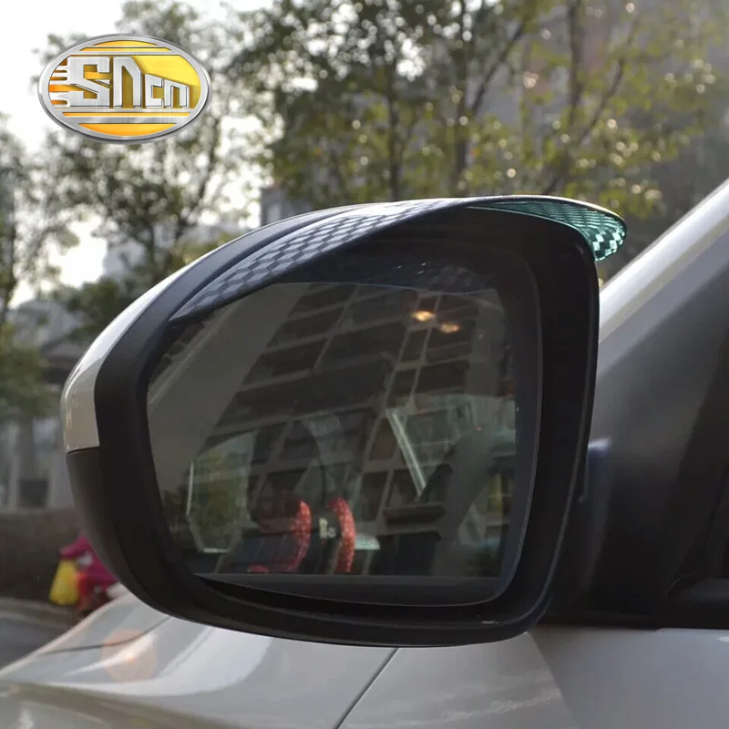 SNCN 2PCS Rearview Mirror Rain Eyebrow Shade Rainproof Blades Inflexible Car Decoration Accessories For Audi Q7 2006 - 2015 | Автомобили и