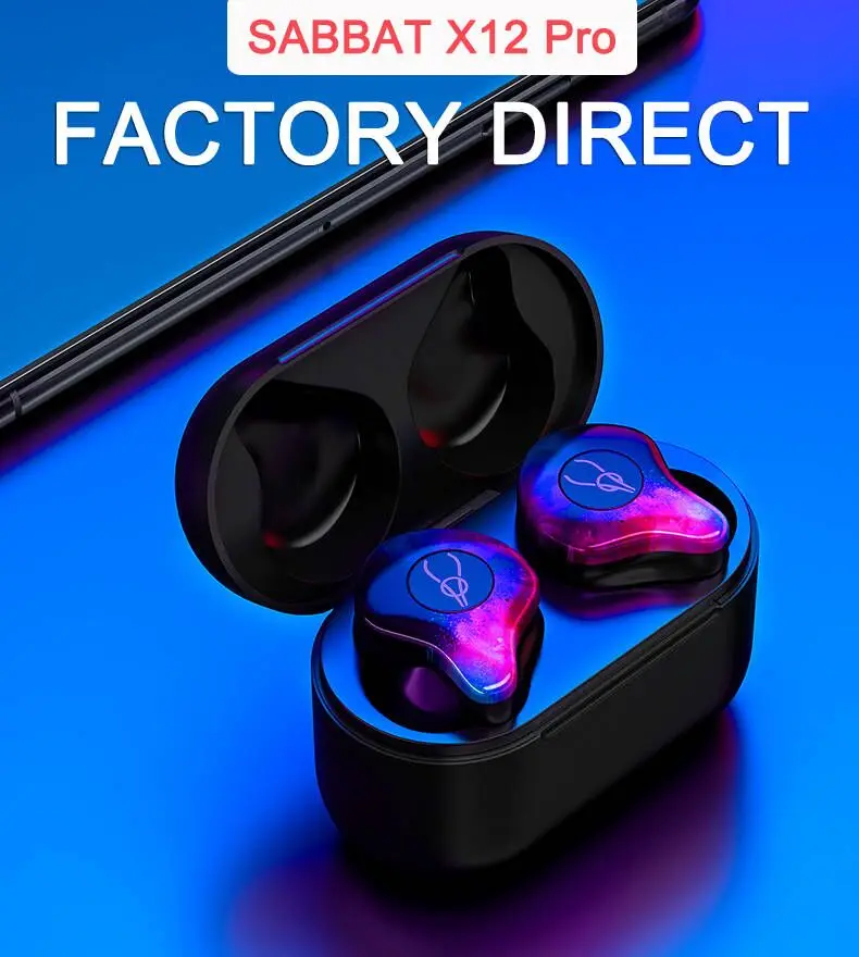 SabbatX12pro красочные 5,0 Bluetooth наушники оригинальные бинауральные звонки в уши спортивные мини наушники