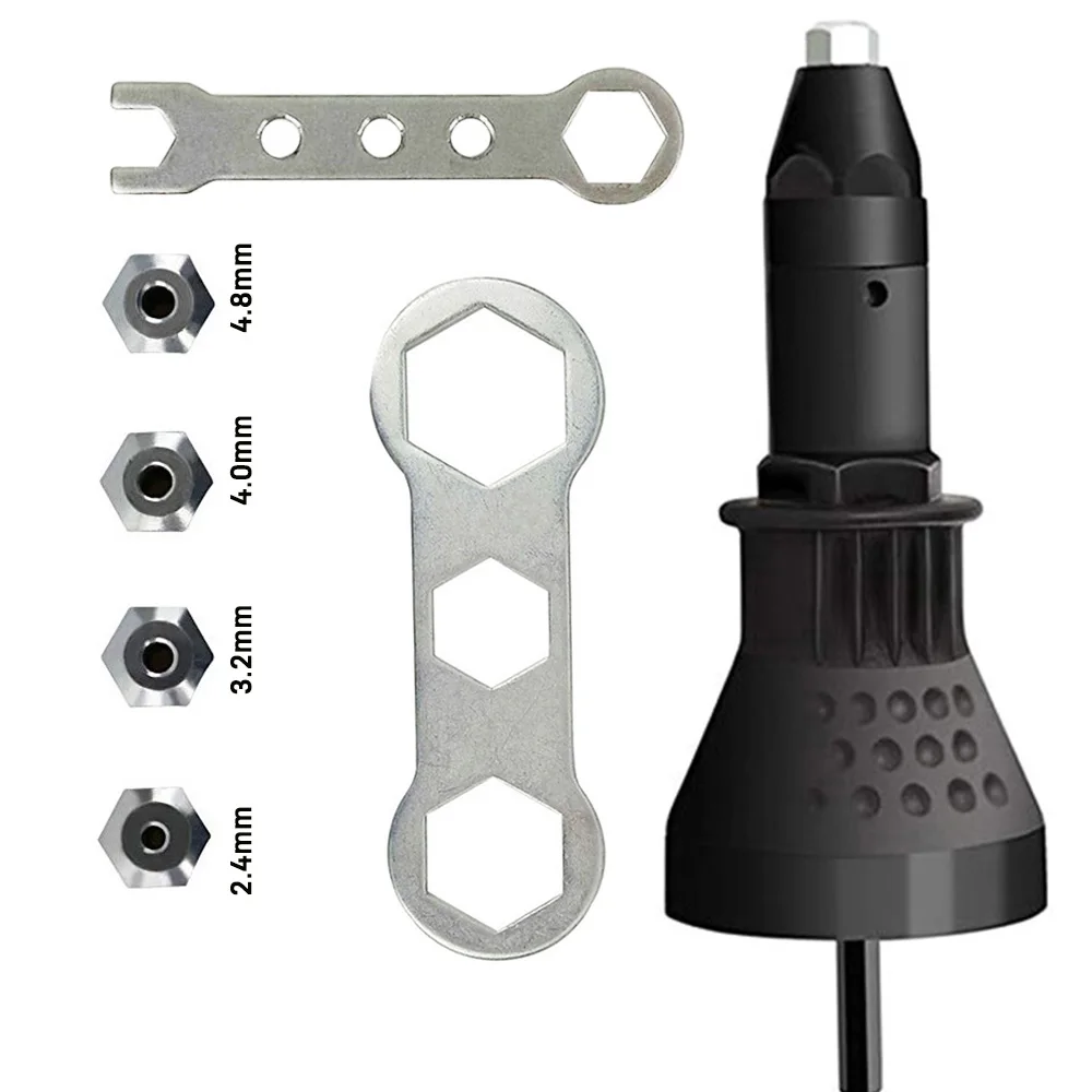 

Electric Rivet Nut Gun Riveting Tool Cordless Riveting Drill Adaptor Insert Nut Tool Riveting Drill Adapter