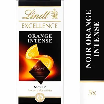 

Lindt Excellence Noir Orange Intense - 100 g, Lot de 5