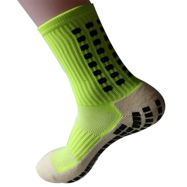 New Sports Anti Slip Soccer Socks Cotton Football Men Socks Calcetines (The Same Type As The Trusox) green