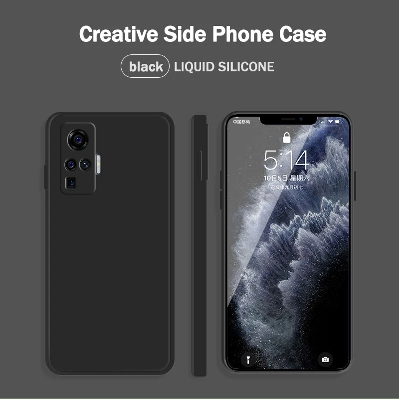 phone purse New Liquid Silicone Case For VIVO S7 S6 S5 S9E Soft Matte Camera Protection Cover VIVO X30 X50 X60 IQOO7 IQOONEO IQOOPRO Case mobile phone pouch Cases & Covers