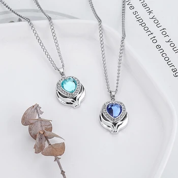 

1pcs Stainless Steel Heart Gemstone Urn Pendant Cremation Ashes Memory Necklace Love Sapphire Opened Pendant