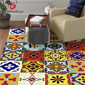 

Bubble Kiss European Style Colorful Flower Pattern Carpet Polyester Customized Area Rugs for Living Room Home Decor Bedside Mats