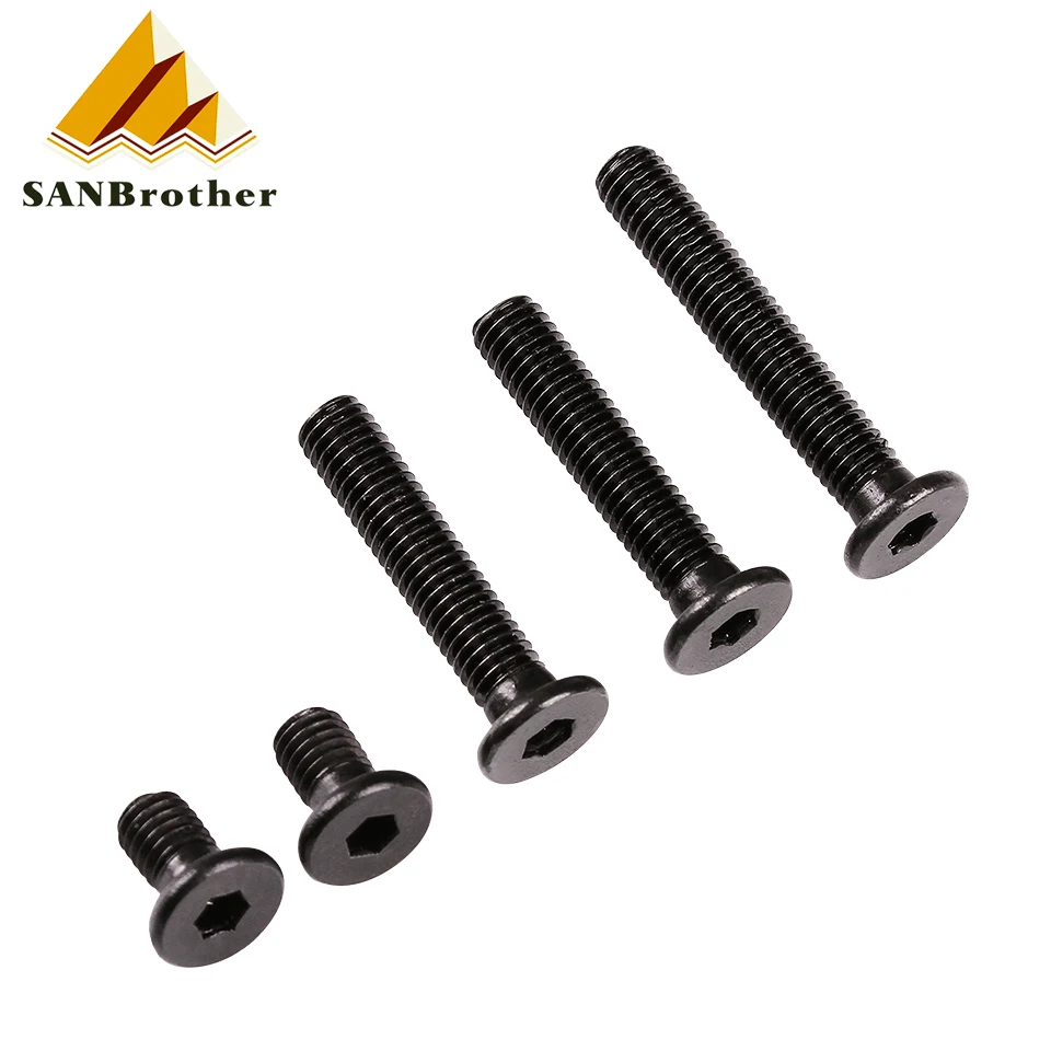 3D Printer Parts M5 Low Profile Screws M5*6/8/10/12/15/20/25/30mm black color M5 Low Profile Screws