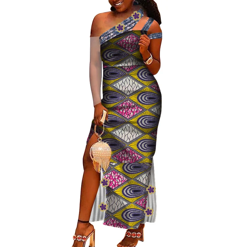 Африканские платья для женщин большие размеры 2019 Дашики элегантная традиционная африканская одежда с расклешенными рукавами Вечерние