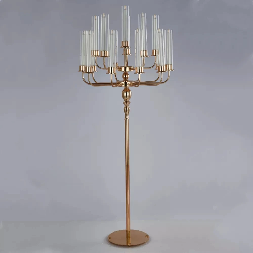 

4 PCS /Lot Candelabras Wedding Table Centerpiece Luxury Candelabrum Metal Candle Holders For Home Decoration