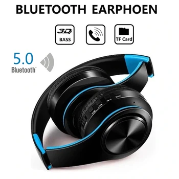 

Foldable Wireless Earphone Bluetooth Music HIFI Stereo Earphones Sport Headset With Mic FM Radio TF Card Earphones