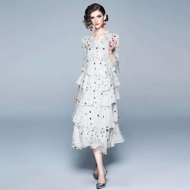 

New Style Summer France Non-mainstream Dress Best Friend-Flounced Fairy Dress