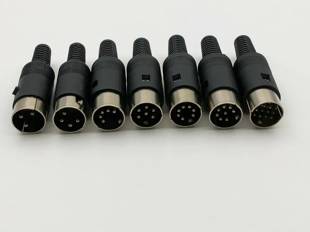 Set of 50 Male DIN Audio AV Connectors - Various Pin Configurations