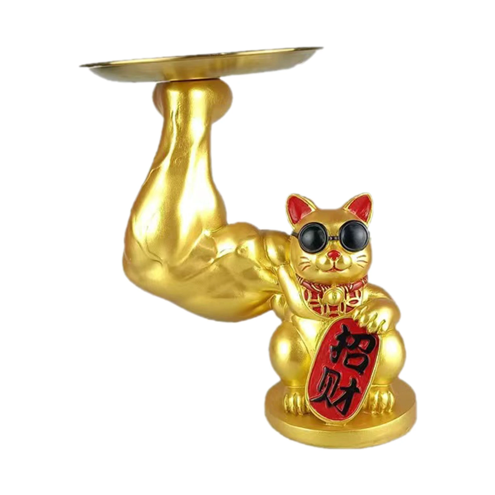 B Blesiya Giant Muscle Arm Fortune Cat Statue Feng Shui Sculpture Lucky Wealth Accoglienza Collezione di decorazioni per l'apertura del negozio B Blesiya Giant Muscle Arm Fortune Cat Statue Feng Shui Sculpture Lucky Wealth Accoglienza Collezione di decorazioni per l'apertura del negozio