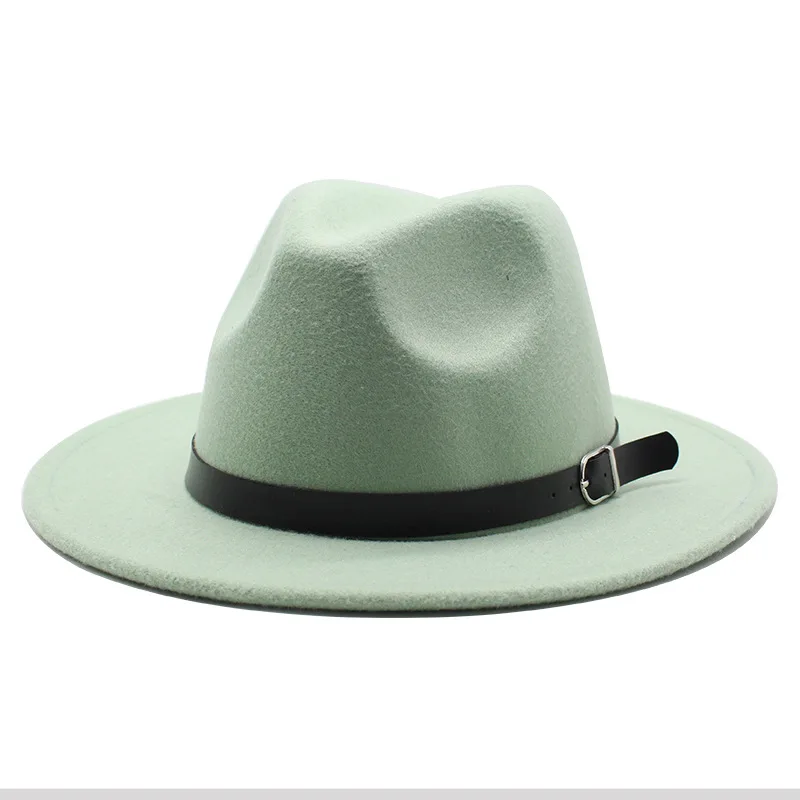 Women Men Wide Brim Fedora Hat Classic 