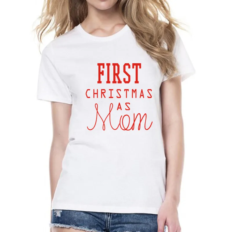 thumbnail image 5 of Primera Navidad como papá y mamá Camiseta blanca Mi primera Navidad Body de bebé Conjuntos familiares a juego Ropa de bebé para padre y madre, 5 of 5