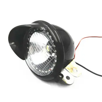 

Black 12v Universal Motorcycle LED Headlight Lamp Fog Spotlight Front Head Light Atv Scooter Cafe Racer Old School
