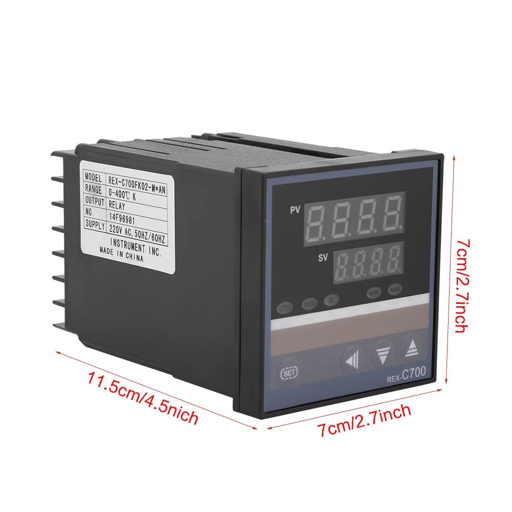 REX-C700 0-400 градусов Цельсия цифровой PID регулятор температуры термопары Вход реле выход 220 В инструменты аксессуары термостат