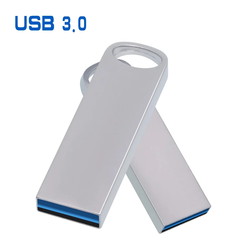Cle USB 3,0 прямоугольная металлическая USB флешка 8 ГБ 16 ГБ 32 ГБ 64 Гб Флешка, оптом