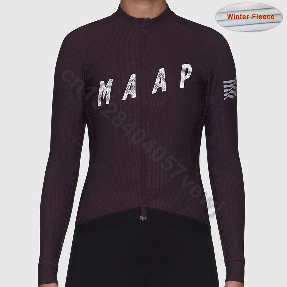 MAAP велосипедная майка pro team, зимний теплый флисовый комплект с длинным рукавом, ropa ciclismo, одежда для триатлона, одежда для велоспорта