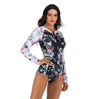 

Swimwear Women Long Sleeve Swimsuit Rashguard Swimming Suit For Women Rash Guard Swimsuit Maillot De Bain Fille Surfing Windsurf