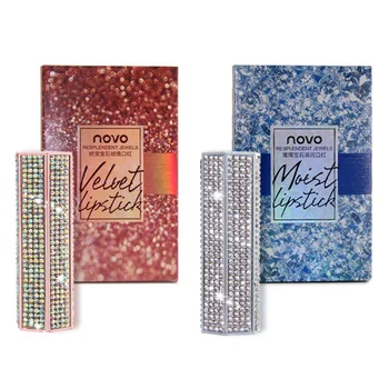 

New 1pc Shiny Diamond Matte Lipstick Long-lasting Waterproof Non-stick Cup Velvet Lipstick