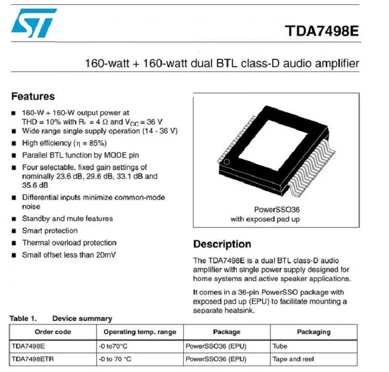 WEILIANG аудио TDA7498E 2,0 класс D Мини цифровой усилитель мощности Максимальная выходная мощность 160 Вт* 2