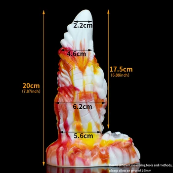 YOCY Large Anal Butt Plug Animal God Beast Fantasy Dildo Silicone Sucker Colorful Sex Toys For Women Men Massager