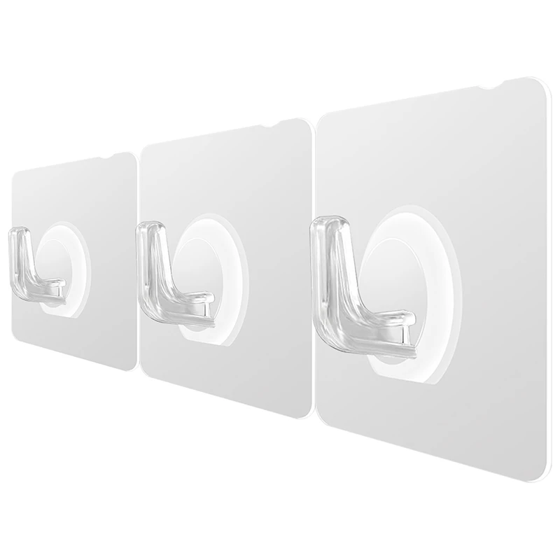 10/20pcs Universal Transparent Strong Hooks Self Adhesive Door Wall Hangers Sticky Kitchen Bathroom Storage | Дом и сад