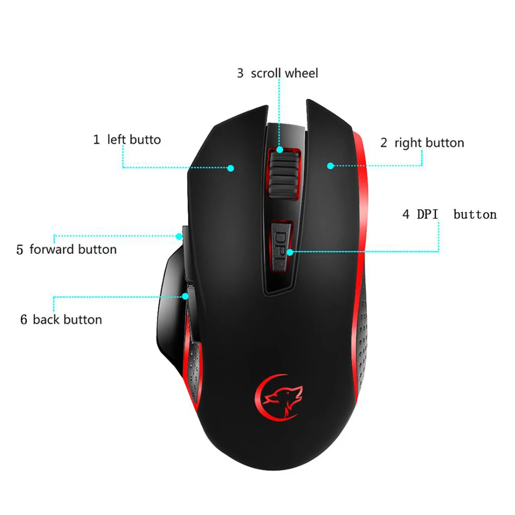 2.4GHz Wireless Optical Mouse Gamer Game Wireless Mice with USB Receiver Mause for PC Computer Gaming Laptops Mouse Desktop