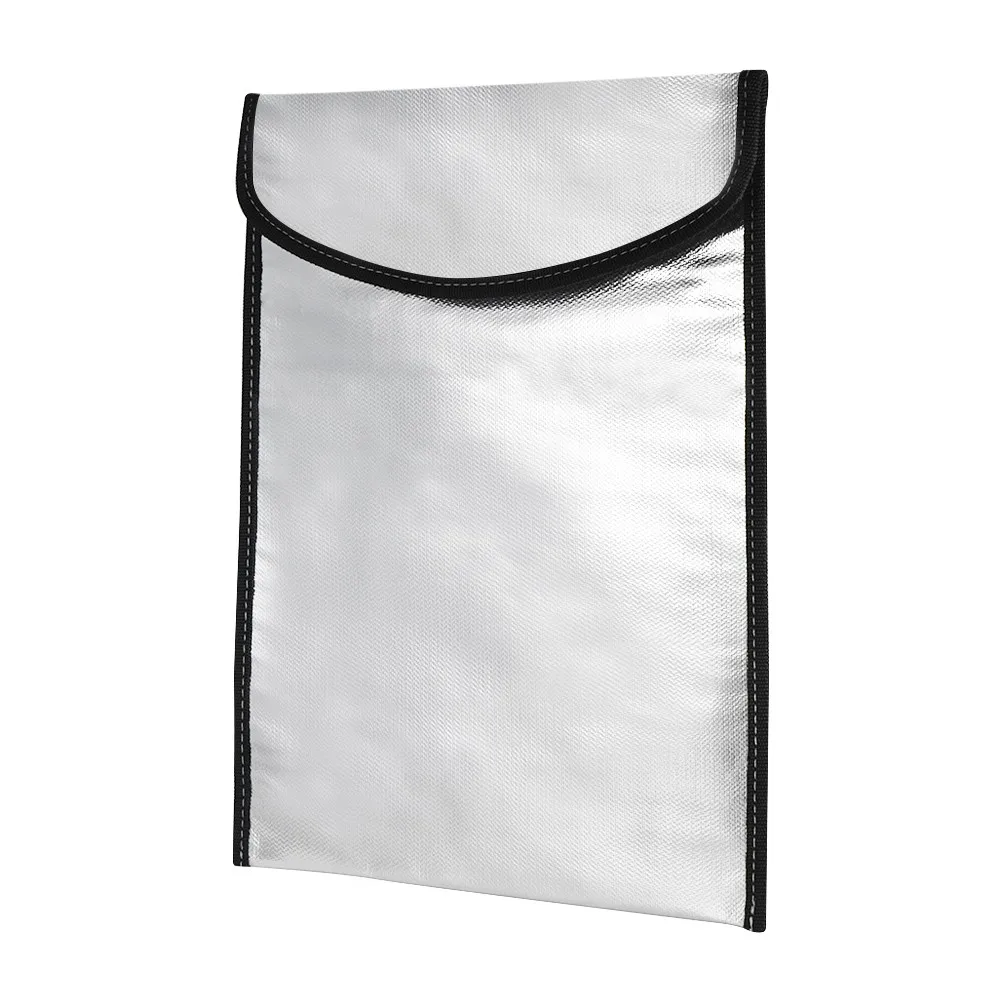 

Fireproof Document File Bag Money Pouch Passport Valuables Account Book Holder Safe Storage for Home Office