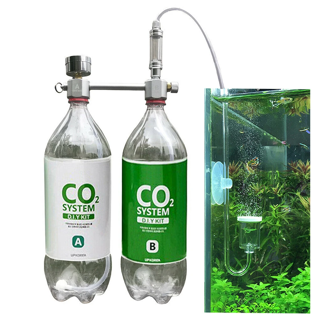 Регулировка воздушного потока CO2 генератор Pet Система для растений Диффузор алюминиевый сплав Аксессуары для рыб Аквариумное Оборудование DIY
