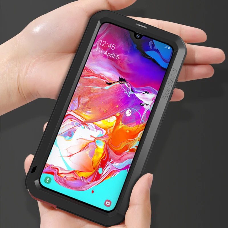 

For Samsung Galaxy A70 Case Love Mei Brand Shock Dirt Proof Anti-Fall Metal Armor Cover Phone Case For Samsung Galaxy A70 Fundas